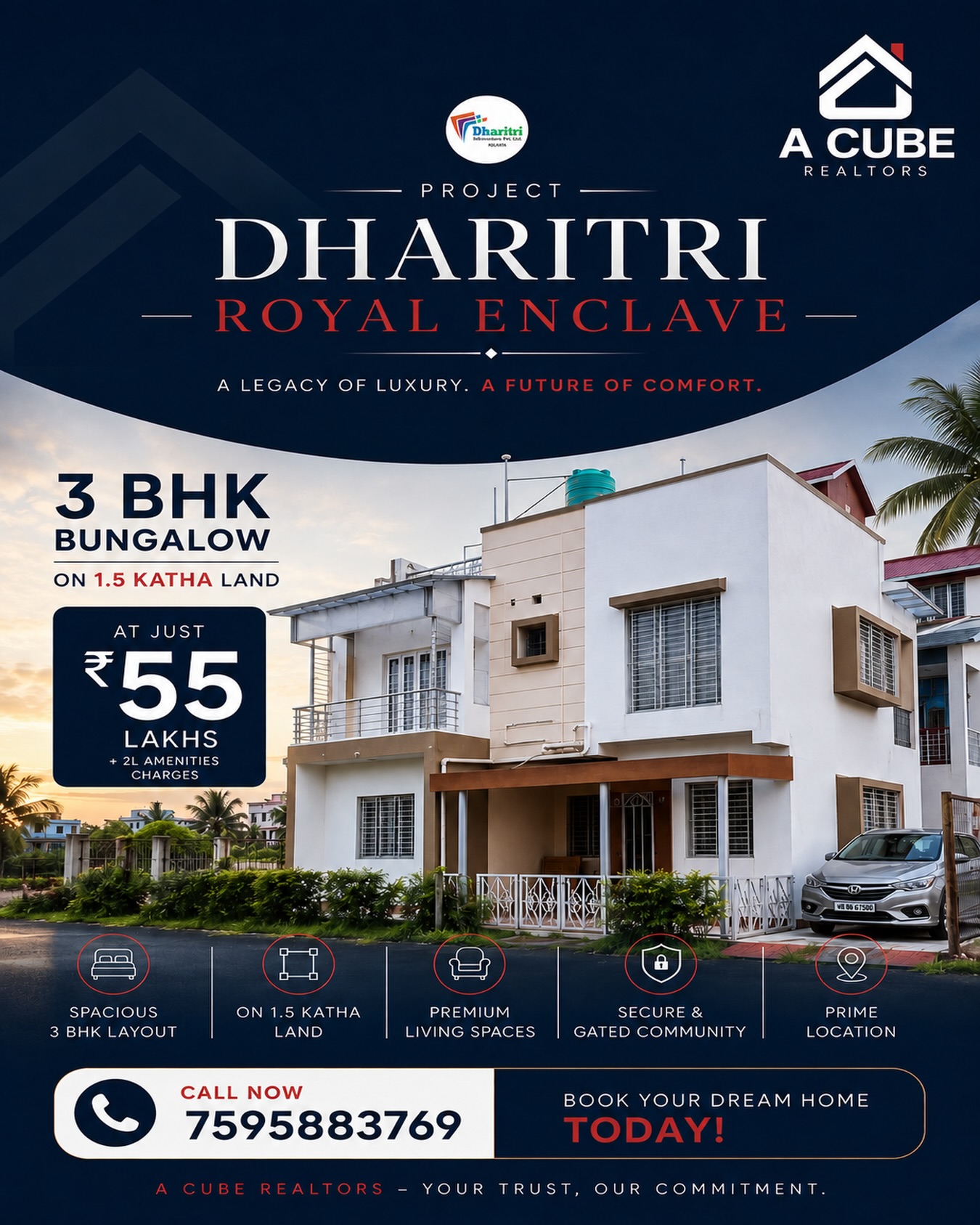 Dharitri Royal Enclave 3 BHK bungalows