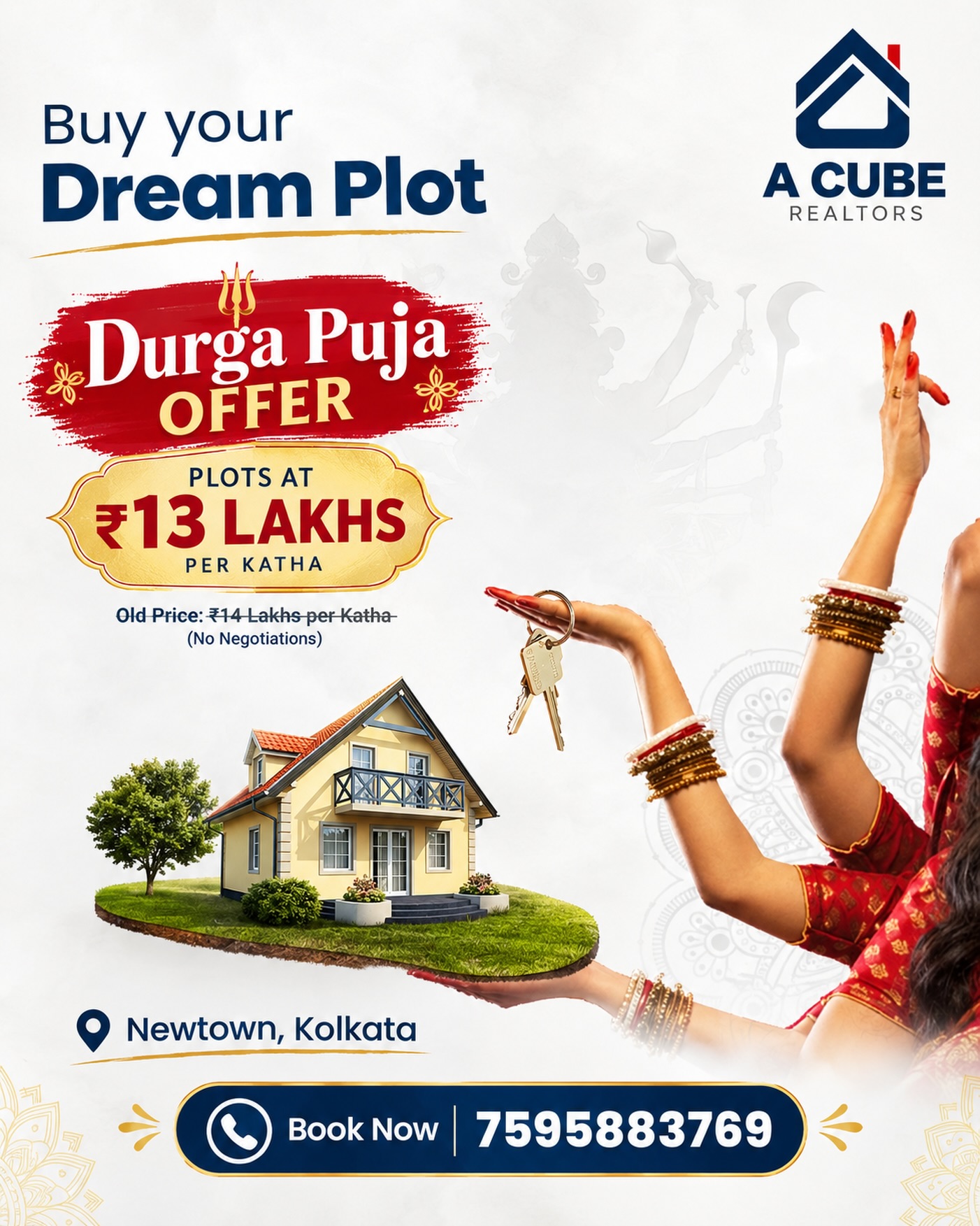 Durga Puja festive offer on Newtown plots